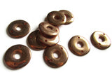 23mm Vintage Red Copper Beads Round Donut Beads Copper Plated Plastic Beads Ring Beads Jewelry Making Beading Supplies Loose Beads