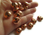 14mm Vintage Red Copper Beads Saucer Beads Copper Plated Plastic Beads Vintage Abacus Beads Jewelry Making Beading Supplies Loose Beads
