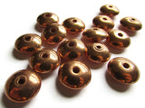 14mm Vintage Red Copper Beads Saucer Beads Copper Plated Plastic Beads Vintage Abacus Beads Jewelry Making Beading Supplies Loose Beads