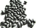 15mm Grey Rice Beads Silver Beads Plastic Beads Acrylic Beads Jewelry Making Beading Supplies Loose Beads 15x8mm Vintage Bead Made in USA