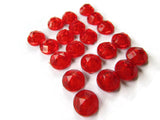 9mm Round Red Faceted Vintage Plastic Cabochons New Old Stock Cabochons Hollow Back Faceted Dome Cabs Jewelry Making Supplies Smileyboy