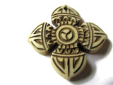 36mm Bone Cross Pendant Religion Beads and Charms Hand Carved Pendants Antique Brown Bone Charms Religion Beads White Bone Pendant