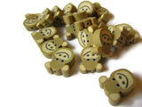 20 Brown Monkey Heads Animal Head Beads Polymer Clay Beads Cute Beads Kawaii Beads Jewelry Making Zoo Beads Loose Beads Beading Supplies