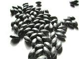 15mm Grey Rice Beads Silver Beads Plastic Beads Acrylic Beads Jewelry Making Beading Supplies Loose Beads 15x8mm Vintage Bead Made in USA