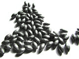 15mm Grey Rice Beads Silver Beads Plastic Beads Acrylic Beads Jewelry Making Beading Supplies Loose Beads 15x8mm Vintage Bead Made in USA