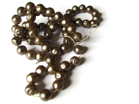 7.5mm Beads Brown Pearl Beads Vintage Beads Jewelry Making Beading Supplies Round Beads Ball Beads Acrylic Beads Plastic Beads Smileyboy