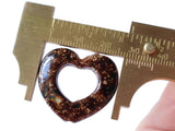 25mm x 29mm Brown Heart Bead Frames Beads Open Heart Beads Brown Plastic Beads Spotted Beads Valentines Bead Jewelry Making Beading Supplies