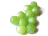 16mm Moonglow Lucite Beads Honeydew Green Beads Round Beads Vintage Beads Old New Stock Plastic Round Beads
