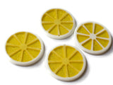 34mm Lemon Slice Charms Resin Charms Sparkle Charms Yellow Charms Citrus Fruit Charm Large Charms Lightweight Charms Plastic Pendants