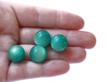 14mm Round Green Beads Vintage Beads Moonglow Lucite Beads Jewelry Making New Old Stock Craft Supplies Green Lucite Beads Moon Glow Bead