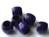 17mm Wooden Barrel Beads Large Hole Beads Purple Vintage Wood Beads Chunky Beads Macrame Beads Loose Beads Smileyboy Beading Supplies