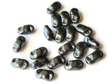 17mm Black Beads Grey Beads Hematite Look Beads Twisted Beads Oval Beads Vintage Plastic Bead Loose Beads Jewelry Making Beading Supplies