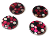 20mm Heart And Dot Charm Printed Shell Charm Shell Beads Circle Pendant Round Pendant Seashell Charm Jewelry Making Beading Supplies