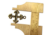 20mm Cross Antique Bronze Zinc Alloy Fleur De Lis Cross Pendant Christian Charm Religious Charm Easter Charm Good Friday Charm Smileyboy