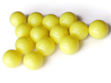 16mm Round Yellow Vintage Plastic Beads Ball Beads Round Beads 16mm Beads Sunshine Beads New Old Stock Jewelry Beads Lightweight Beads