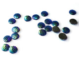 12mm Blue Scale Cabochons Mermaid Scale Cab Dragon Cabochons Fish Cabochons Acrylic Cabochons Jewelry Suppleis Plastic Cabochons