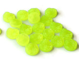 12mm Neon Yellow Round Resin Druzy Cabochons