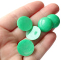 18mm Round Green Cabs Flat Back Cabochons Vintage Cabochons Lucite Cabochons Jewelry Making Crafting Supplies Plastic Cabochons Smileyboy
