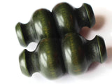50mm Green Wood Beads Large Fancy Tube Vintage Beads Wooden Beads Macrame Beads Giant Beads Jewelry Making Beading Supplies Large Hole Beads