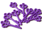 Purple Key Skeleton Key Charm Purple Pendant Acrylic Key Plastic Key Pendant Beading Supplies Love Key to your Heart