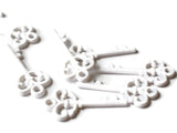 White Key Charms Plastic Skeleton Key Charm Beading Supplies Love Key Loose Beads Adorable Novelty Keys Jewelry Making White Key Pendants