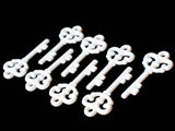 White Key Charms Plastic Skeleton Key Charm Beading Supplies Love Key Loose Beads Adorable Novelty Keys Jewelry Making White Key Pendants