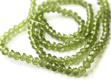 3mm x 4mm Green Crystal Beads Faceted Rondelle Beads Full Strand Abacus Beads Jewelry Making Beading Supplies Spacer Bead Small Beads