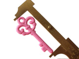 Bubblegum Pink Key Plastic Key Skeleton Key Love Key Charms Pendants Beads Jewelry Making Beading Supplies