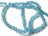 4mm Light Blue Beads Crystal Beads Faceted Bicone Beads Full Strand Glass Beads Jewelry Making Sky Blue Beads Beading Supplies