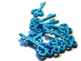 Sky Blue Key Pendant Skeleton Key Charm Plastic Key Acrylic Key Beading Supplies Keys Charms Pendants
