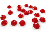 9mm Round Red Faceted Vintage Plastic Cabochons New Old Stock Cabochons Hollow Back Faceted Dome Cabs Jewelry Making Supplies Smileyboy