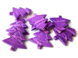 Purple Pine Tree Beads Christmas Tree Beads Plastic Beads Acrylic Beads Tree Pendant Jewelry Making Craft Supplies