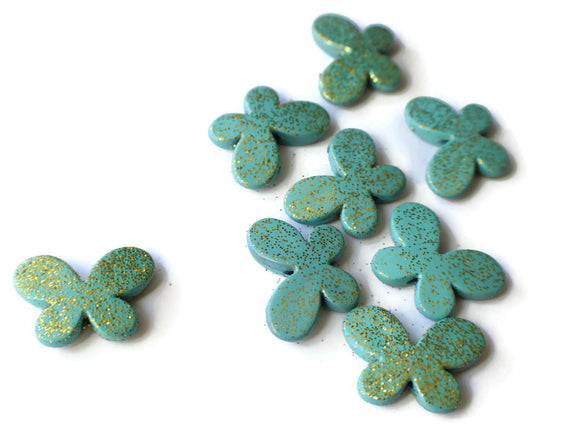 30mm Sky Blue Butterfly Beads Sparkly Beads Plastic Butterflies Moth Beads Glitter Animal Beads Jewelry Making Beading Supplies Smileyboy