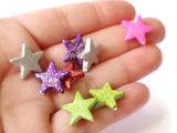 16mm Sparkly Star Beads Plastic Beads You Pick Silver Star Beads Pink Star Beads Red Star Beads Purple Star Beads or Green Star Beads