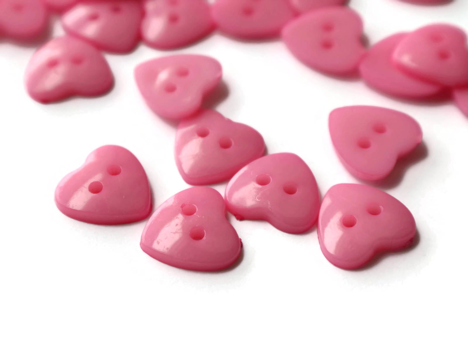 30 14mm Pink Heart Buttons Plastic Two Hole Buttons by Smileyboy | Michaels