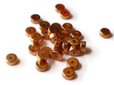 10mm Copper Plated Rondelle Beads Vintage Red Copper Beads Plastic Disc Beads Abacus Beads Jewelry Making Beading Supplies Loose Beads
