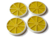 34mm Lemon Slice Charms Resin Charms Sparkle Charms Yellow Charms Citrus Fruit Charm Large Charms Lightweight Charms Plastic Pendants