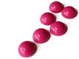 Bright Pink Cabochon 25mm Round Cabochons Vintage Lucite Cabs Japanese Lucite Cabs Plastic Cabochons Dome Cabochons Flat Back Cabochons