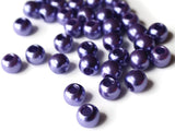 12mm Large Hole Pearls Purple Pearl Beads European Beads Plastic Pearl Beads Round Pearl Beads Plastic Beads Acrylic Beads Jewelry Making