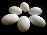 25mm x 18mm White Oval Cabochon Vintage Lucite Cabochons Japanese Lucite Cabs Destash Domed Cabochon Flat Back Cabochon Large Cabochons