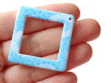 3 37mm Square Pendants Plastic Pendants Diamond Pendants In Green Lace Red Lace and Blue Lace Jewelry Making Bead Frames Beading Supplies
