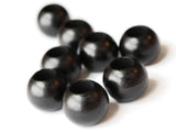 20mm Black Wooden Beads Large Hole Beads Wood Macrame Beads Round Bead Ball Bead Jewelry Making Beading Supplies Lightweight Wood Beads