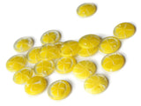 15mm Charms Flat Round Pendant Yellow Flower Charms Craft Supplies Sunburst Charm Clear Chrm Resin Charms Small Charms Jewelry Making