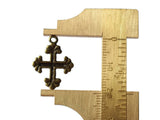 20mm Cross Antique Bronze Zinc Alloy Fleur De Lis Cross Pendant Christian Charm Religious Charm Easter Charm Good Friday Charm Smileyboy