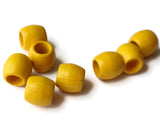 17mm Wooden Barrel Beads Large Hole Beads Yellow Vintage Wood Beads Chunky Beads Macrame Beads Loose Beads Smileyboy Beading Supplies