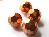 30mm Faceted Round Beads Vintage Red Copper Plated Plastic Bead Jewelry Making Beading Supplies Ball Beads Loose Beads Large Beads