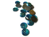 12mm Turquoise Green Scale Cabochons Mermaid Scale Cab Dragon Scale Cabochons Fish Cabs AB Cabochons Acrylic Cabochons Jewelry Supplies