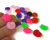 20 12mm Assorted Color Faux Druzy Cabochons Mixed Resin Druzy Cabochons Round Flat Back Cabochons