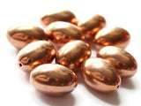 26mm Copper Oval Beads Vintage New Old Stock Beads Copper Plated Acrylic Beads Red Copper Loose Beads Jewelry Making Beading Supplies