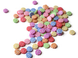 10mm Assorted Color Beads Flower Beads Plastic Coin Beads Mixed Color Flat Round Loose Beads to String Jewelry Making Beading Supplies